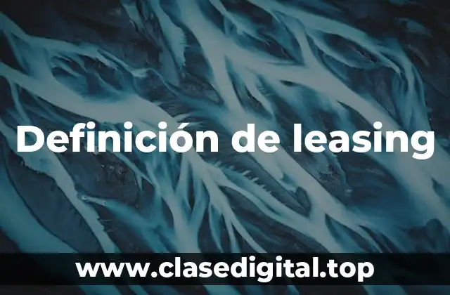 Definición de leasing