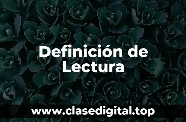 Definición de Lectura