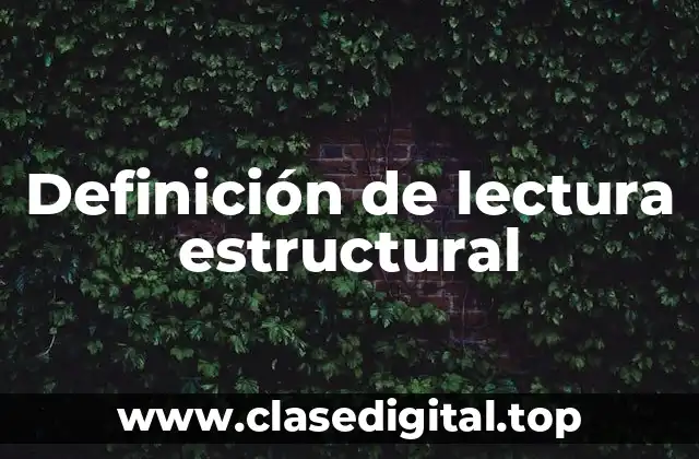 Definición de lectura estructural