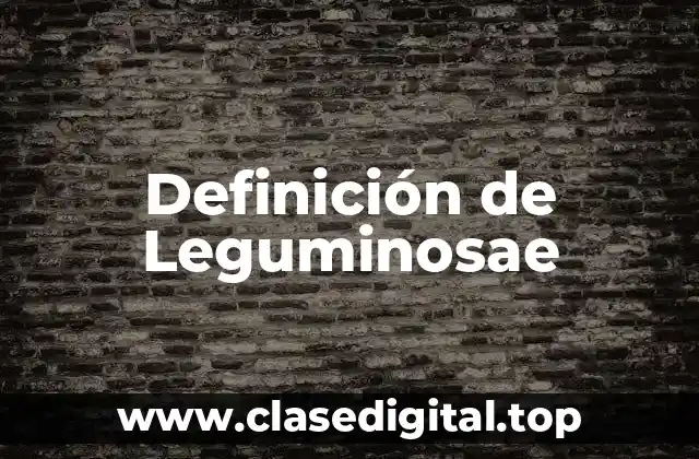 Definición de Leguminosae