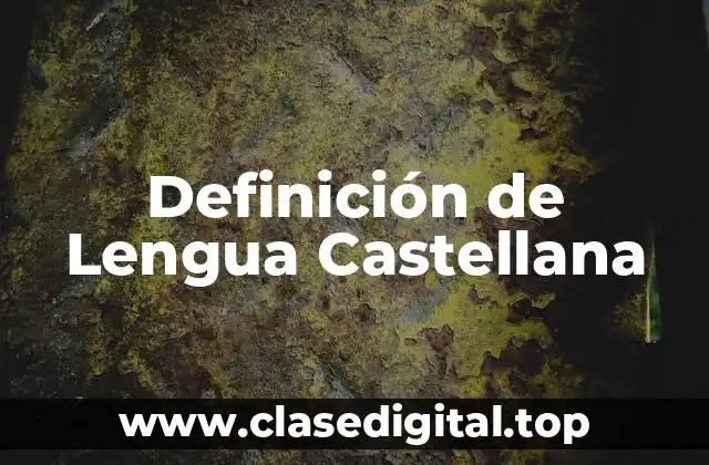 📗 Definición técnica de Lengua Castellana