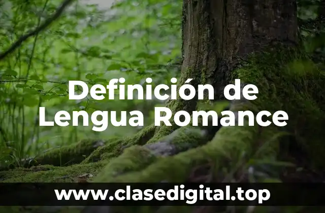 Definición de Lengua Romance