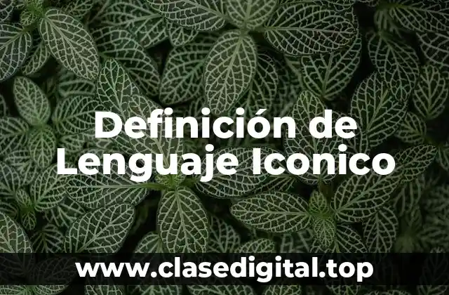Definición de Lenguaje Iconico