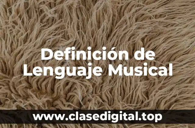 Definición de Lenguaje Musical