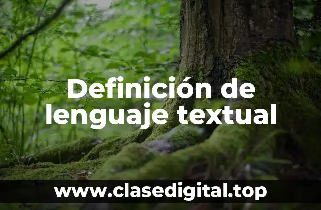 Definición de lenguaje textual