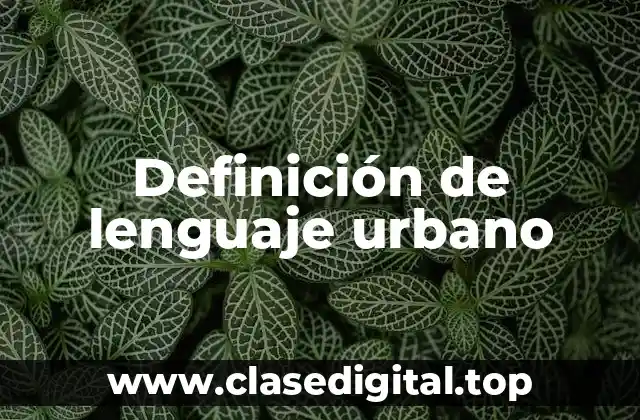 Ejemplos de lenguaje urbano