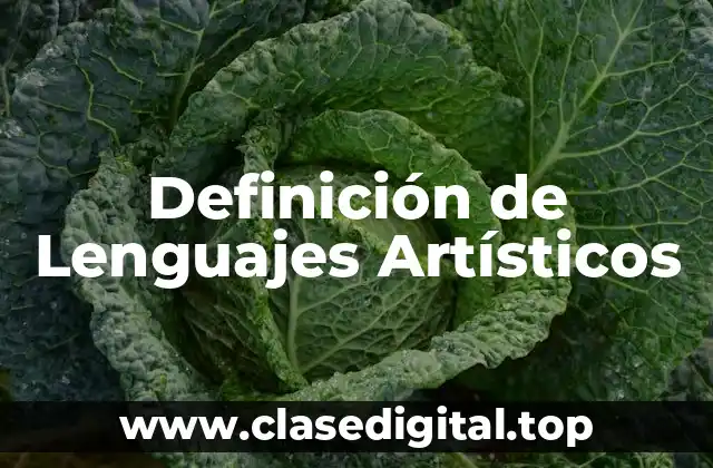 Definición de Lenguajes Artísticos
