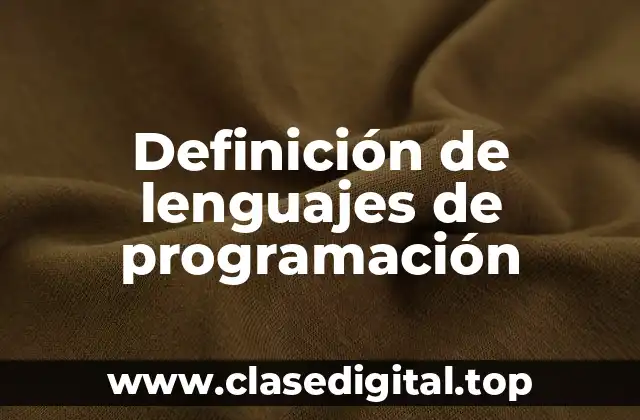 Definición de lenguajes de programación