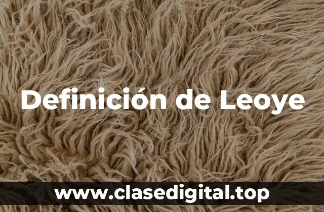 Definición de Leoye