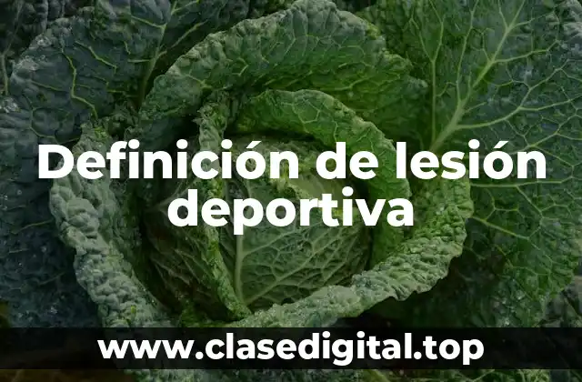 Definición de lesión deportiva