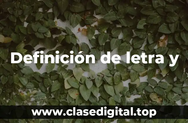 Definición de letra y