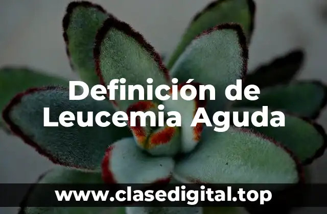 Definición de Leucemia Aguda