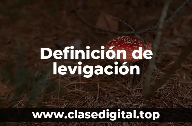 Definición de levigación
