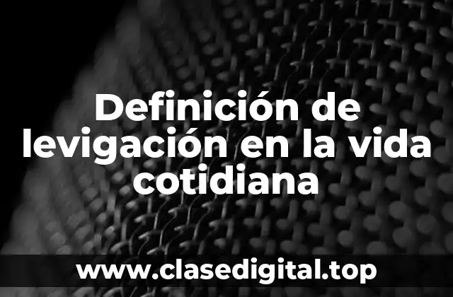 Ejemplos de levigación