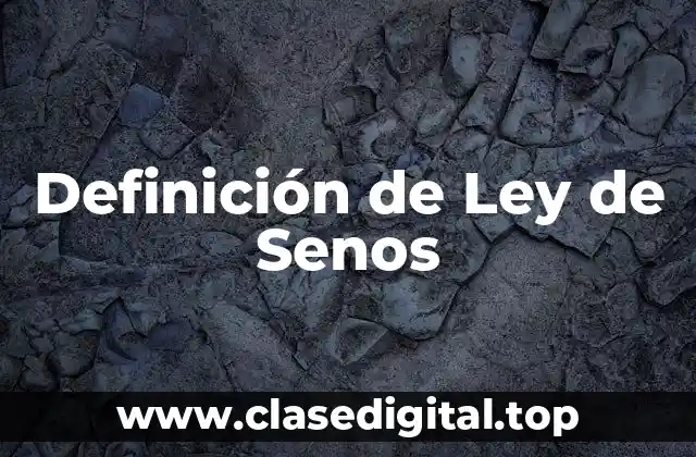 Definición de Ley de Senos