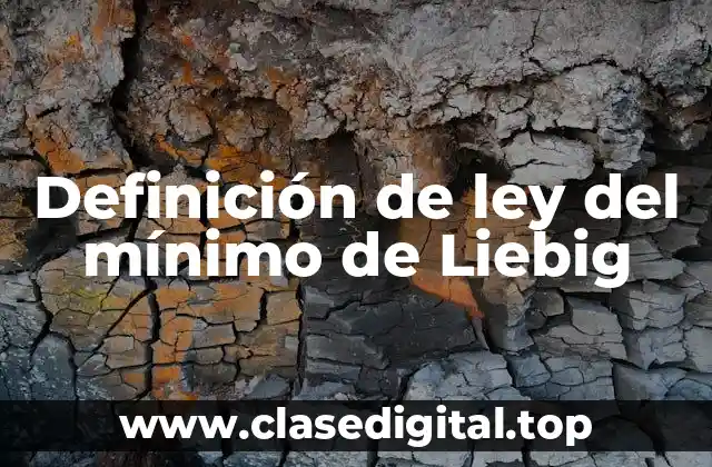 Definición de ley del mínimo de Liebig