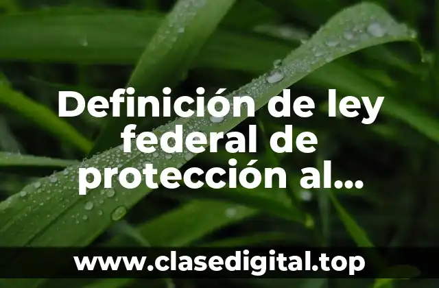 Definición de ley federal de protección al consumidor