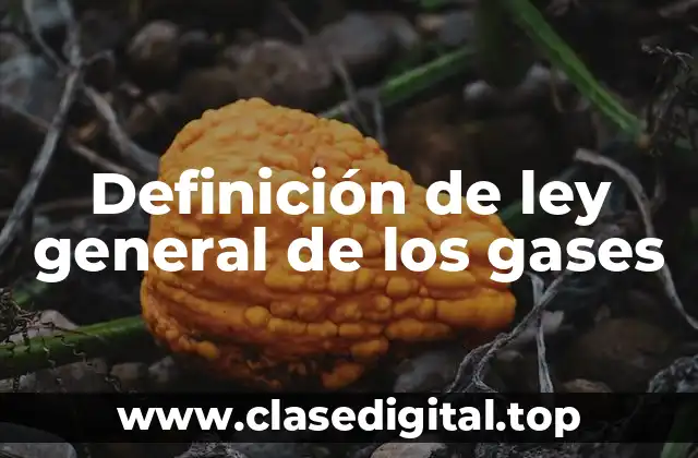 Definición de ley general de los gases