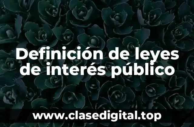 Definición de leyes de interés público