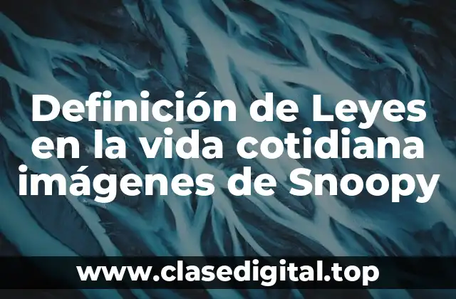 Definición de Leyes en la vida cotidiana imágenes de Snoopy