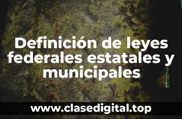 Definición de leyes federales estatales y municipales