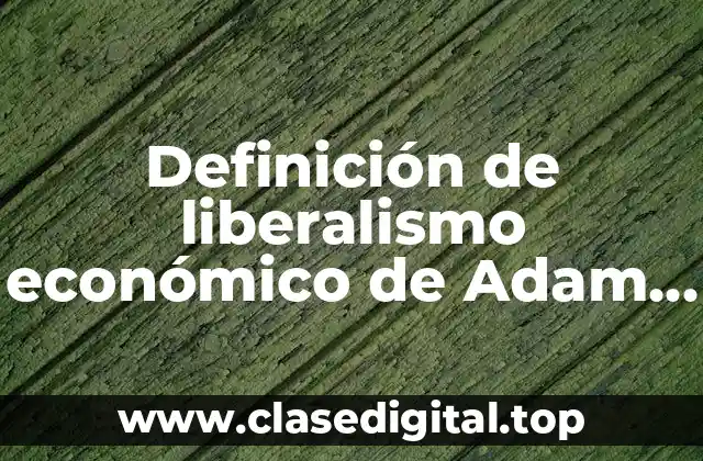 ☄️ Definición Técnica de Liberalismo Económico