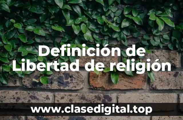 📗 Definición técnica de Libertad de religión