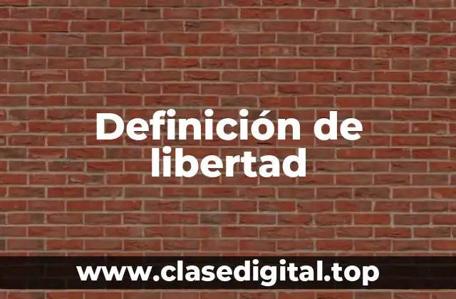 📗 Definición técnica de libertad