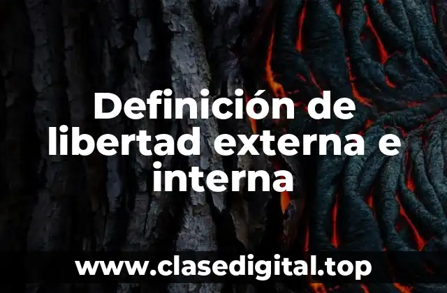 Ejemplos de libertad externa e interna