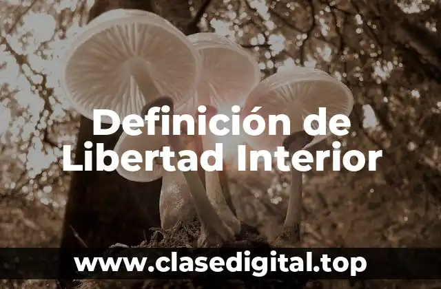 Definición de Libertad Interior