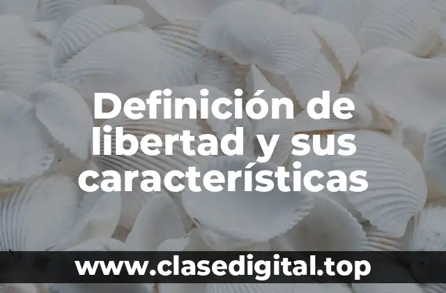Definición de libertad y sus características
