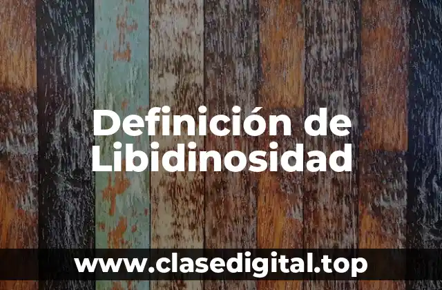 Definición de Libidinosidad