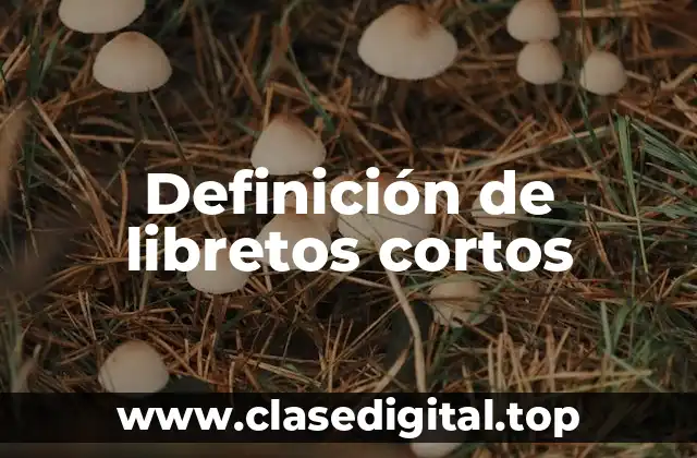 Definición de libretos cortos