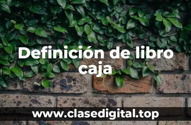 Definición de libro caja