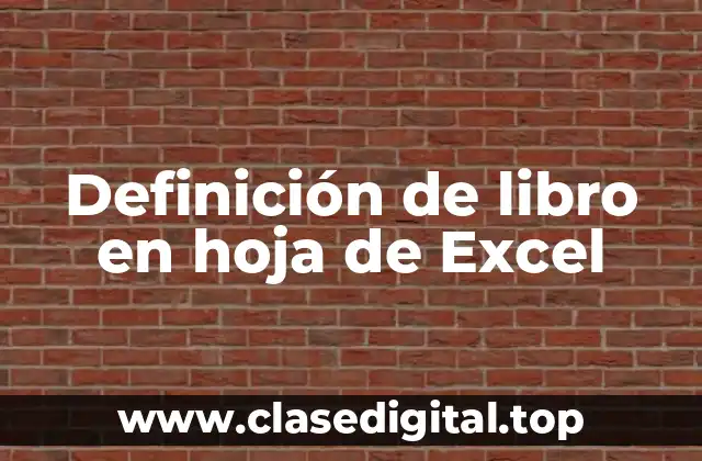 Definición de libro en hoja de Excel