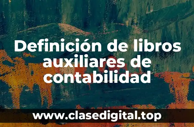 Definición de libros auxiliares de contabilidad