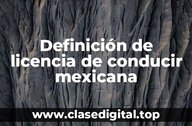 Definición de licencia de conducir mexicana