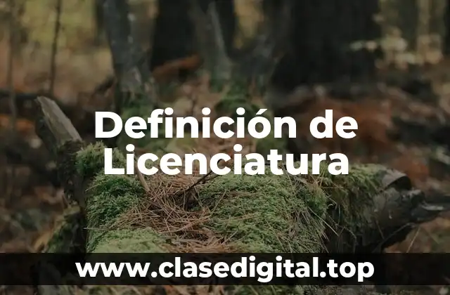 Definición de Licenciatura