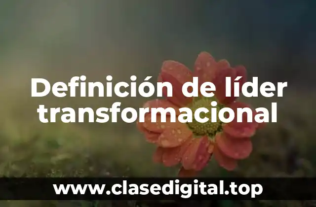 Definición de líder transformacional