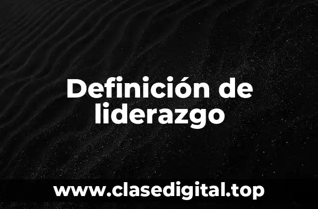 ❄️ Definición técnica de liderazgo