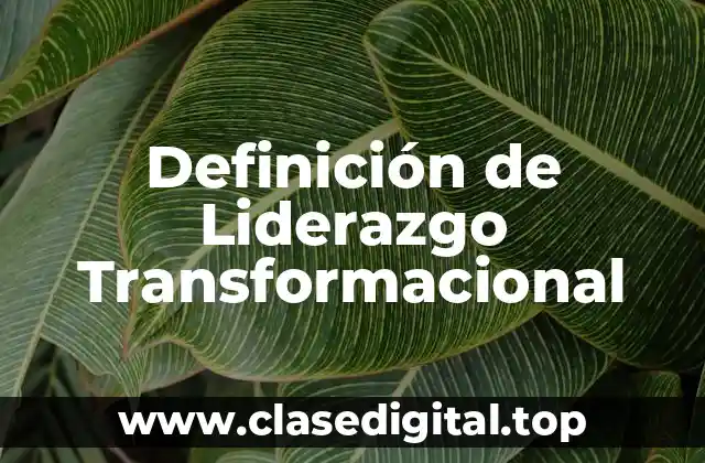 Definición de Liderazgo Transformacional