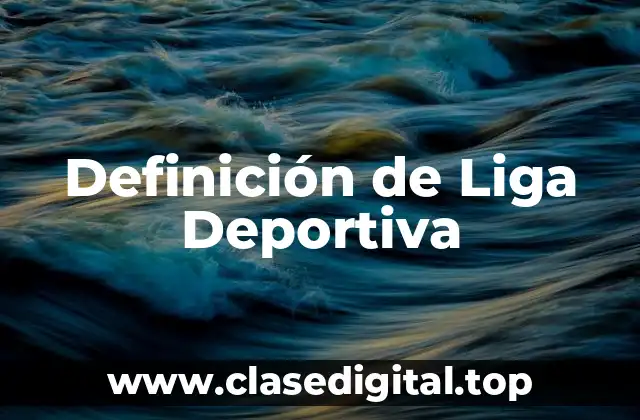 Definición de Liga Deportiva