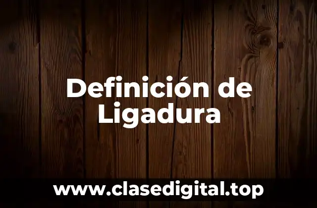 Definición de Ligadura