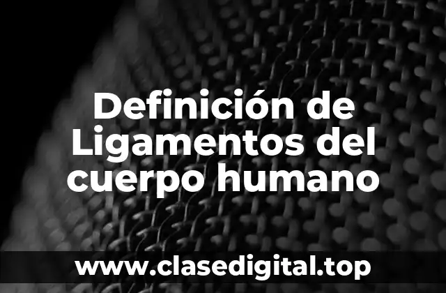 Definición de Ligamentos del cuerpo humano