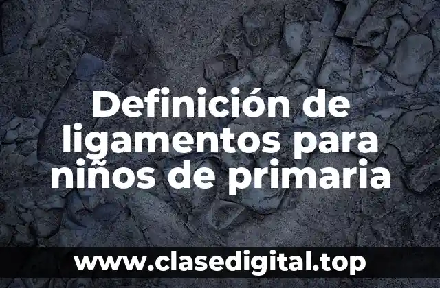 Definición de ligamentos para niños de primaria