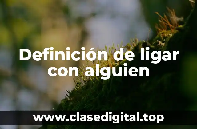 📗 Definición técnica de ligar con alguien