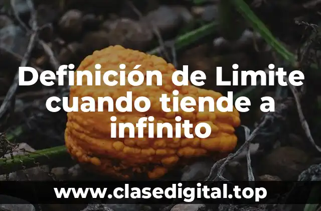 Definición de Limite cuando tiende a infinito