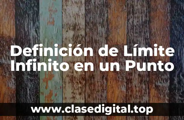 Definición de Límite Infinito en un Punto