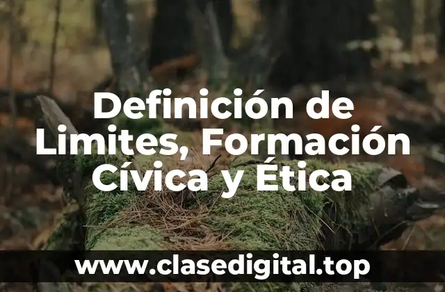 Definición de Limites, Formación Cívica y Ética