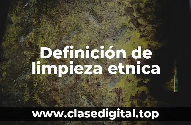 Definición de limpieza etnica